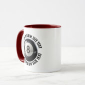 Middelzware Text MAROON Combo 11oz Aangepaste 8 Ba Mok (Voorkant links)