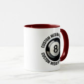 Middelzware Text MAROON Combo 11oz Aangepaste 8 Ba Mok (Voorkant rechts)