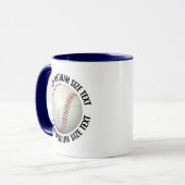 Middelzware Text NAVY BLAUWE Combo 11oz Aangepaste Mok (Voorkant links)