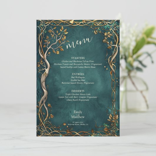 Midden-aarde Majesteit bruiloft Menu (Staand voorkant)