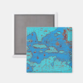 Midden-Amerika ("America Occidentalis") Magneet (Voorkant / Achterkant)