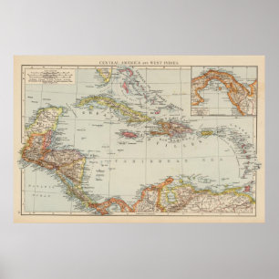 Midden-Amerika Poster