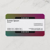 Midden band 5 Spots - Gradiënt Y, M, B, R, Donker Visitekaartje (Achterkant)