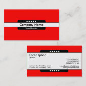 Midden band 5 Spots - Rood Visitekaartje (Voorkant / Achterkant)