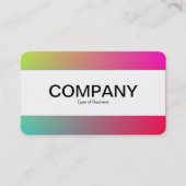 Midden band (gesneden) - gradiënt Y,M,B,R, Visitekaartje (Voorkant)