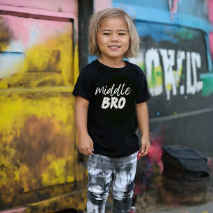 MIDDEN BRO baby broertje aankondiging, broer of zu Kinder Shirts