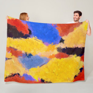 Midden-Centraal Abstract Fleece Deken