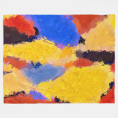 Midden-Centraal Abstract Fleece Deken (Voorkant (Horizontaal))