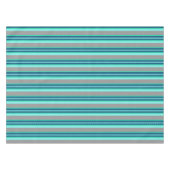 Midden-Century awning stripe - turquoise & grijs Tafelkleed (Voorkant (Horizontaal))