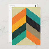 Midden-Century Chevron Briefkaart (Voorkant / Achterkant)