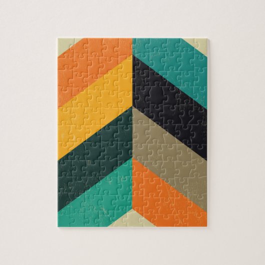 Midden-Century Chevron Legpuzzel (Verticaal)