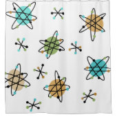 Midden-Century Mod Atomic Shower Curtain Douchegordijn (Voorkant)
