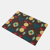 Midden-century Mod Geometric Brown Deurmat (Schuin)