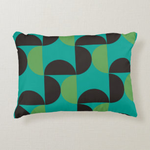 Midden-century Modern Brown green and turkooise Accent Kussen