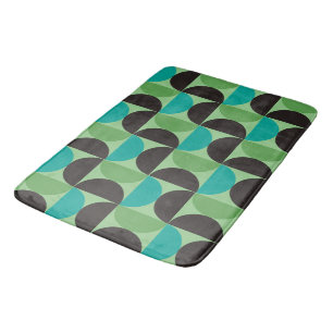 Midden-century Modern Brown green and turkooise Badmat