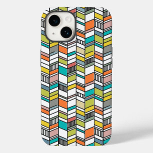 Midden-century Modern Herringbone Case-Mate iPhone 14 Hoesje