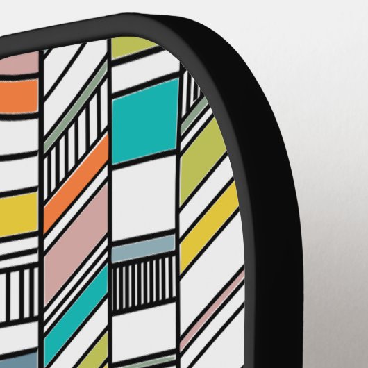 Midden-century Modern Herringbone Pickleball Paddle (Links Detail)