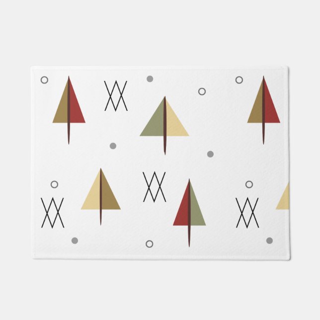 Midden-Century Snowy Forest Deurmat (Voorkant)