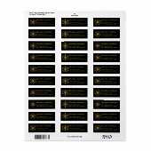 Midden-century Starburst Stripe Custom Colours SVG Etiket (Full Sheet)