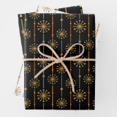 Midden-century Starburst Stripe Custom Colours SVG Inpakpapier Vel (In situ)