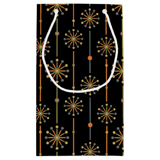 Midden-century Starburst Stripe Custom Colours SVG Klein Cadeauzakje (Achterkant)