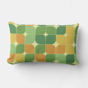 Midden eeuw Abstract Patroon Groen Sinaasappel Kussen
