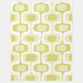 Midden-eeuw afgeronde rechthoek Chartreuse Fleece Deken (Voorkant)