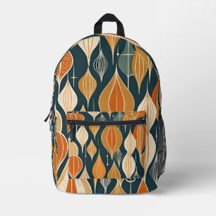 Midden eeuw Atomic Drops Oker Modern Retro Design Bedrukte Rugzak