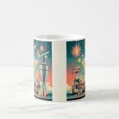 Midden eeuw Atomic Futuristic Citrus Martini Bar Koffiemok (Center)