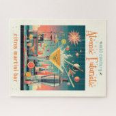 Midden eeuw Atomic Futuristic Citrus Martini Bar Legpuzzel (Horizontaal)