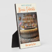 Midden-eeuw Atomic Futuristic Party Bar Fotoplaat (Zijkant)