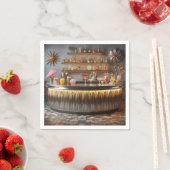 Midden-eeuw Atomic Futuristic Party Bar Servet (Insitu)