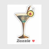 Midden eeuw Atomic Futuristic Space Age Martini Sticker (Vel)