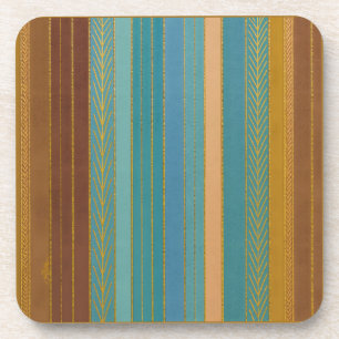 Midden-Eeuw Atomic Futuristic Stripes Print Bier Onderzetter