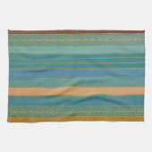 Midden-Eeuw Atomic Futuristic Stripes Print Theedoek (Horizontaal)