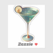 Midden eeuw Atomic Futuristic Wormhole Martini Sticker (Vel)