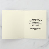 Midden-eeuw Atomic Halloween Cat Kaart (Binnen)