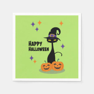 Midden-eeuw Atomic Halloween Cat Servet