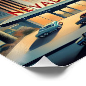 Midden eeuw Atomic Space Age Nevada Art Perfect Poster (Hoek)