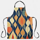 Midden eeuw atoomdruppels oker moderne retro schort (Voorkant)