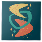 Midden eeuw atoomleeftijd 7 houtskool tegeltje (Voorkant)