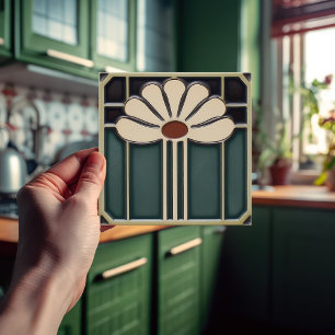 Midden-eeuw Bloemsymmetrie Arts Crafts Movement Tegeltje