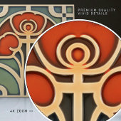 Midden-eeuw Bloemsymmetrie Arts Crafts Movement Tegeltje