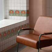 Midden-eeuw Bloemsymmetrie Arts Crafts Movement Tegeltje