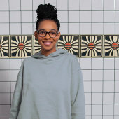 Midden-eeuw Bloemsymmetrie Arts Crafts Movement Tegeltje