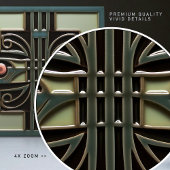 Midden-eeuw Bloemsymmetrie Arts Crafts Movement Tegeltje