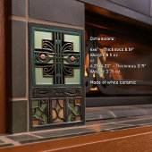 Midden-eeuw Bloemsymmetrie Arts Crafts Movement Tegeltje