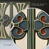 Midden-eeuw Bloemsymmetrie Arts Crafts Movement Tegeltje