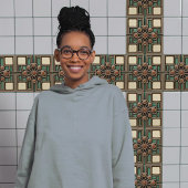 Midden-eeuw Bloemsymmetrie Arts Crafts Movement Tegeltje