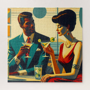 Midden Eeuw Cocktailparty Koppels - Gefascineerd Legpuzzel